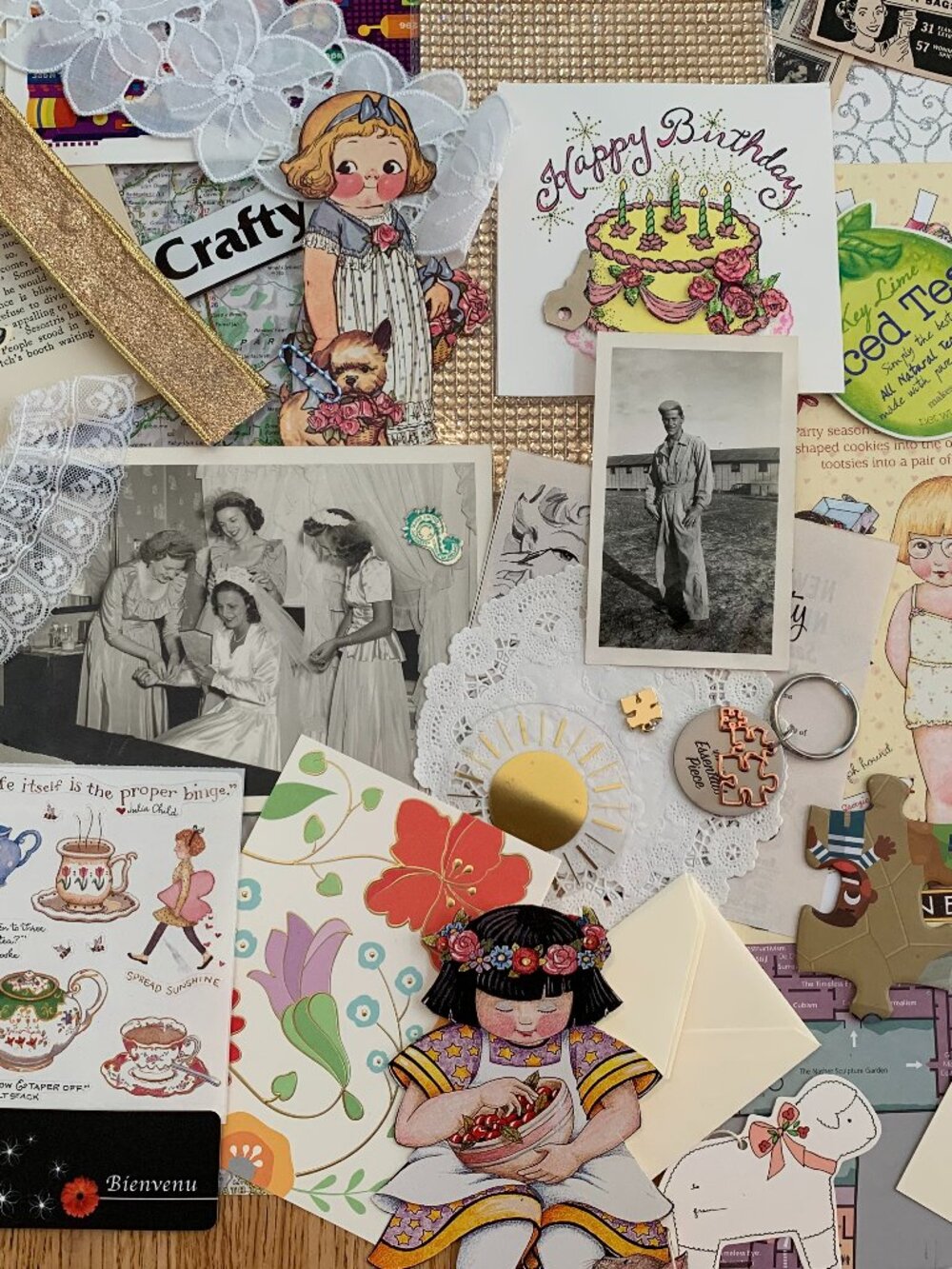 Vintage and Current Ephemera for Junk Journaling / Buyer receives all pictured